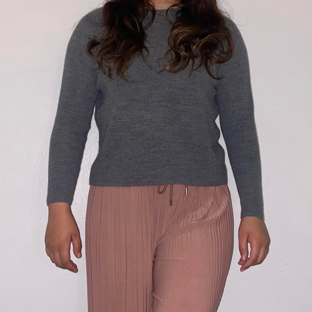 Mango Basics Gray Sweater Size Medium - image 1